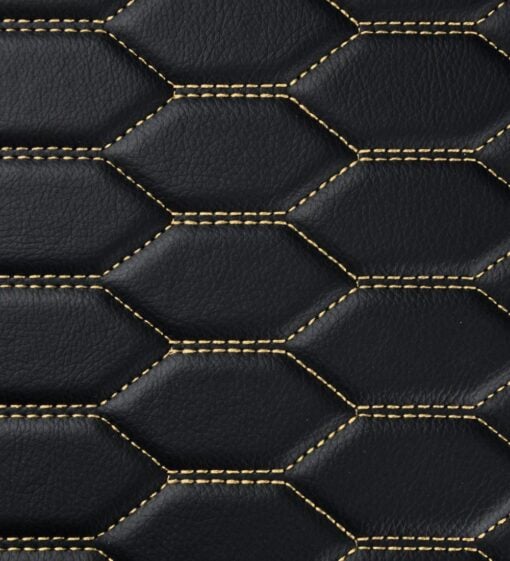 Black with Beige Stitching - Honeycomb Series - Image 5