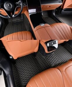 Black with Beige Stitching - Honeycomb Series